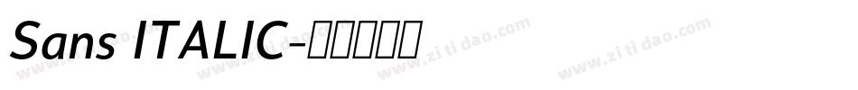 Sans ITALIC字体转换